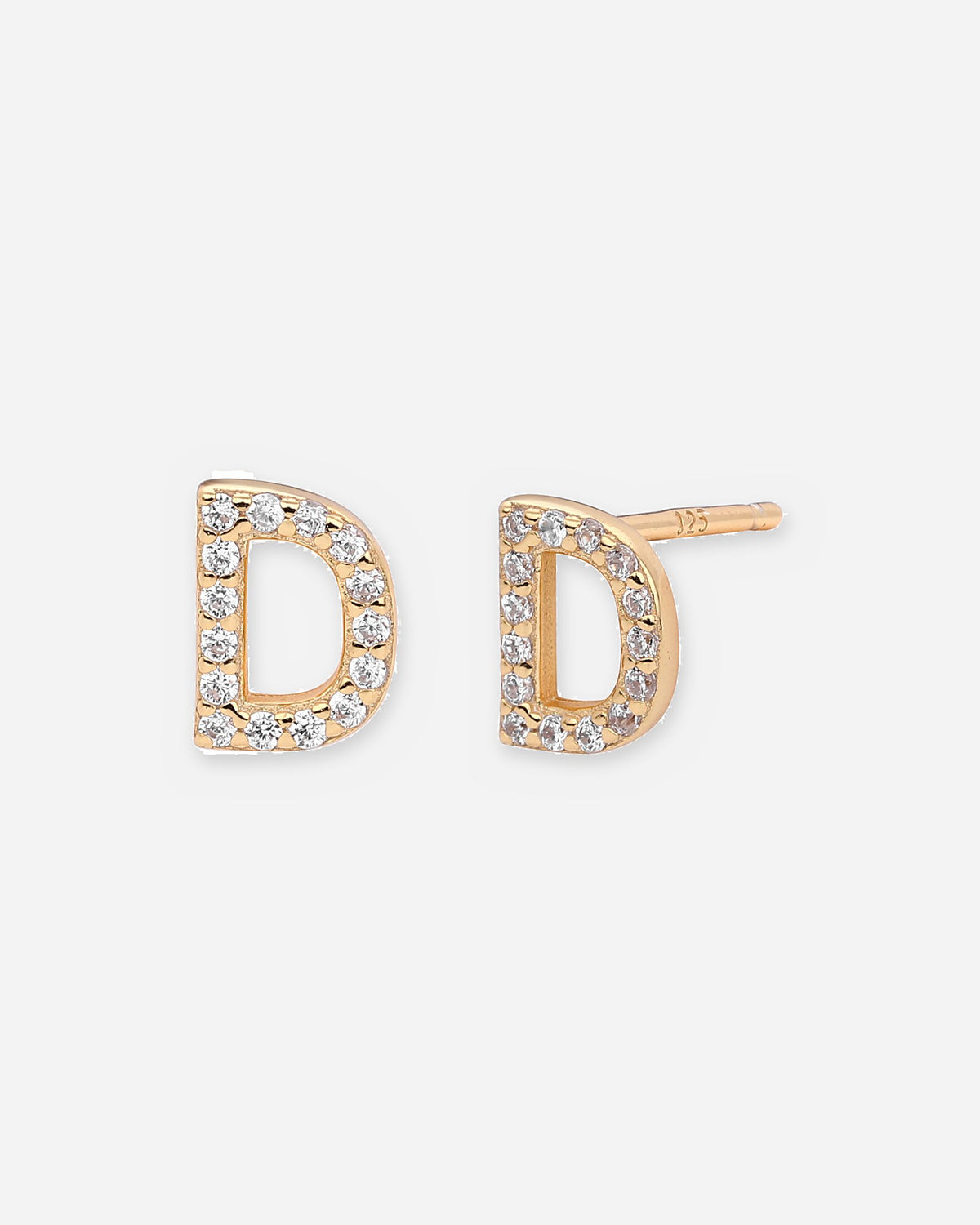 Pavé Initial Stud Earrings