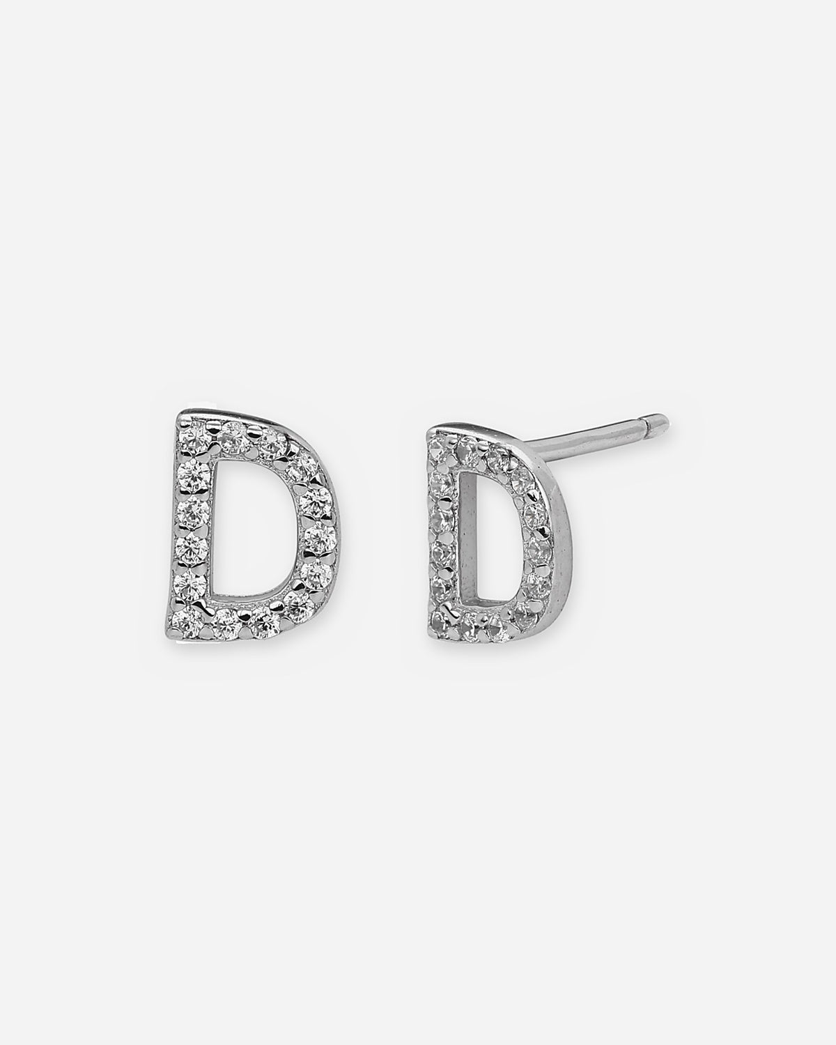 Pavé Initial Stud Earrings
