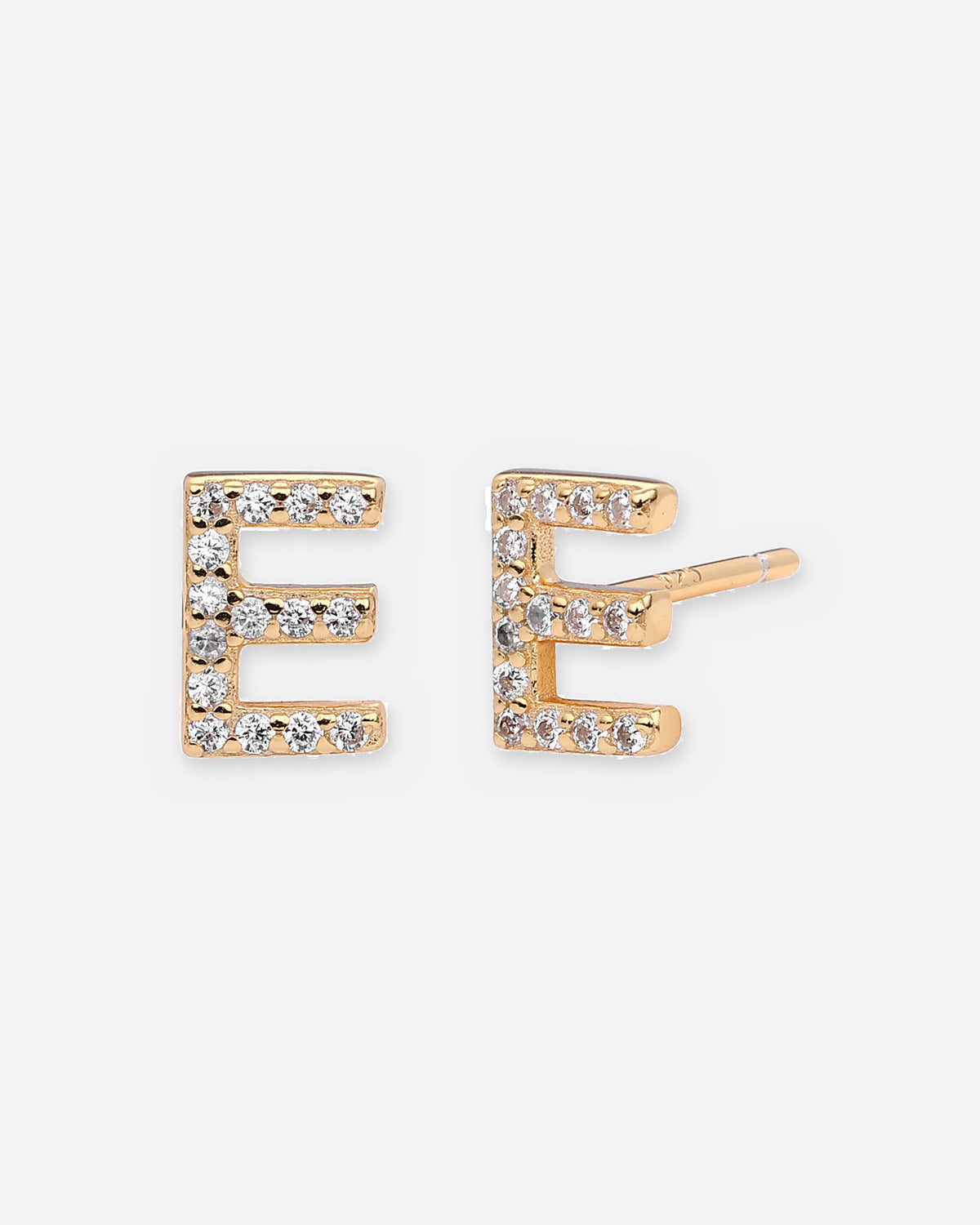 Pavé Initial Stud Earrings