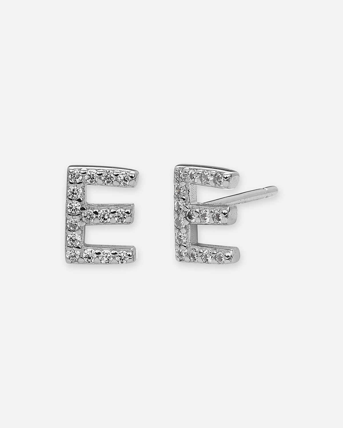 Pavé Initial Stud Earrings