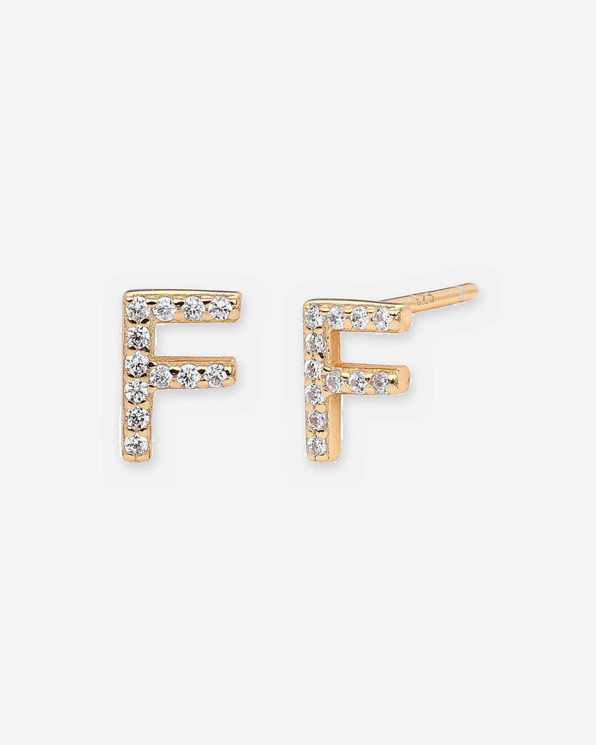 Pavé Initial Stud Earrings