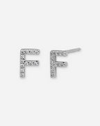 Pavé Initial Stud Earrings