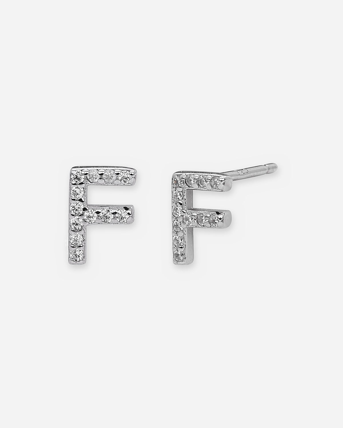 Pavé Initial Stud Earrings