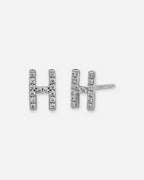 Pavé Initial Stud Earrings