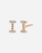 Pavé Initial Stud Earrings