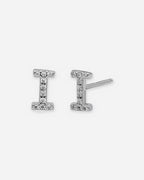 Pavé Initial Stud Earrings