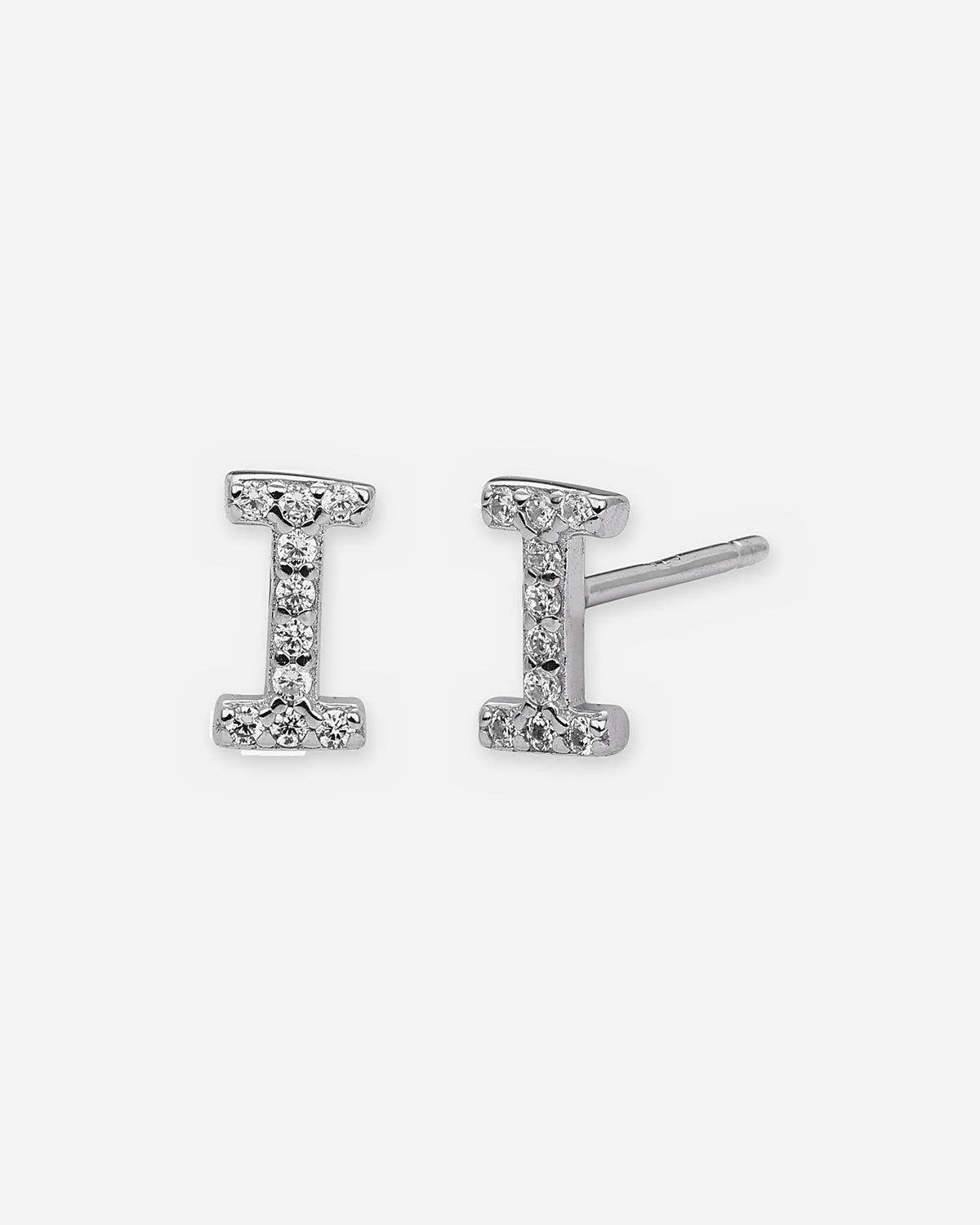 Pavé Initial Stud Earrings