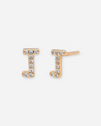 Pavé Initial Stud Earrings