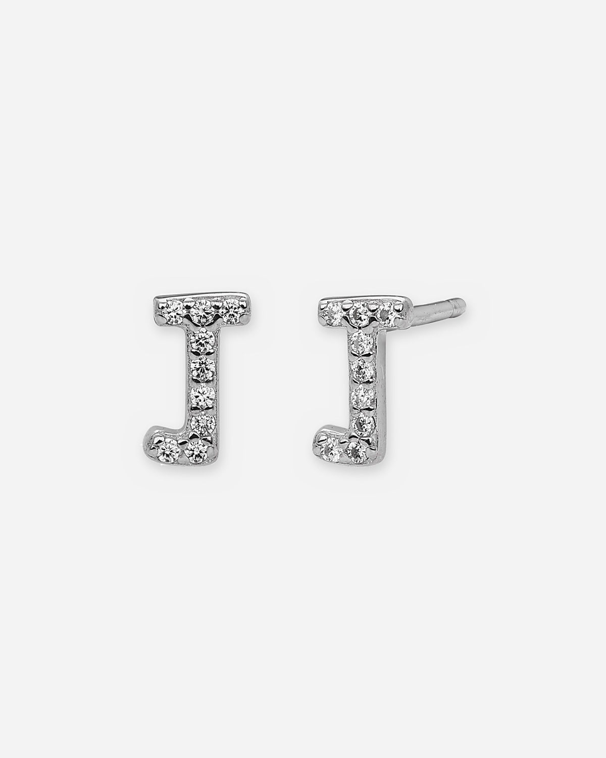 Pavé Initial Stud Earrings