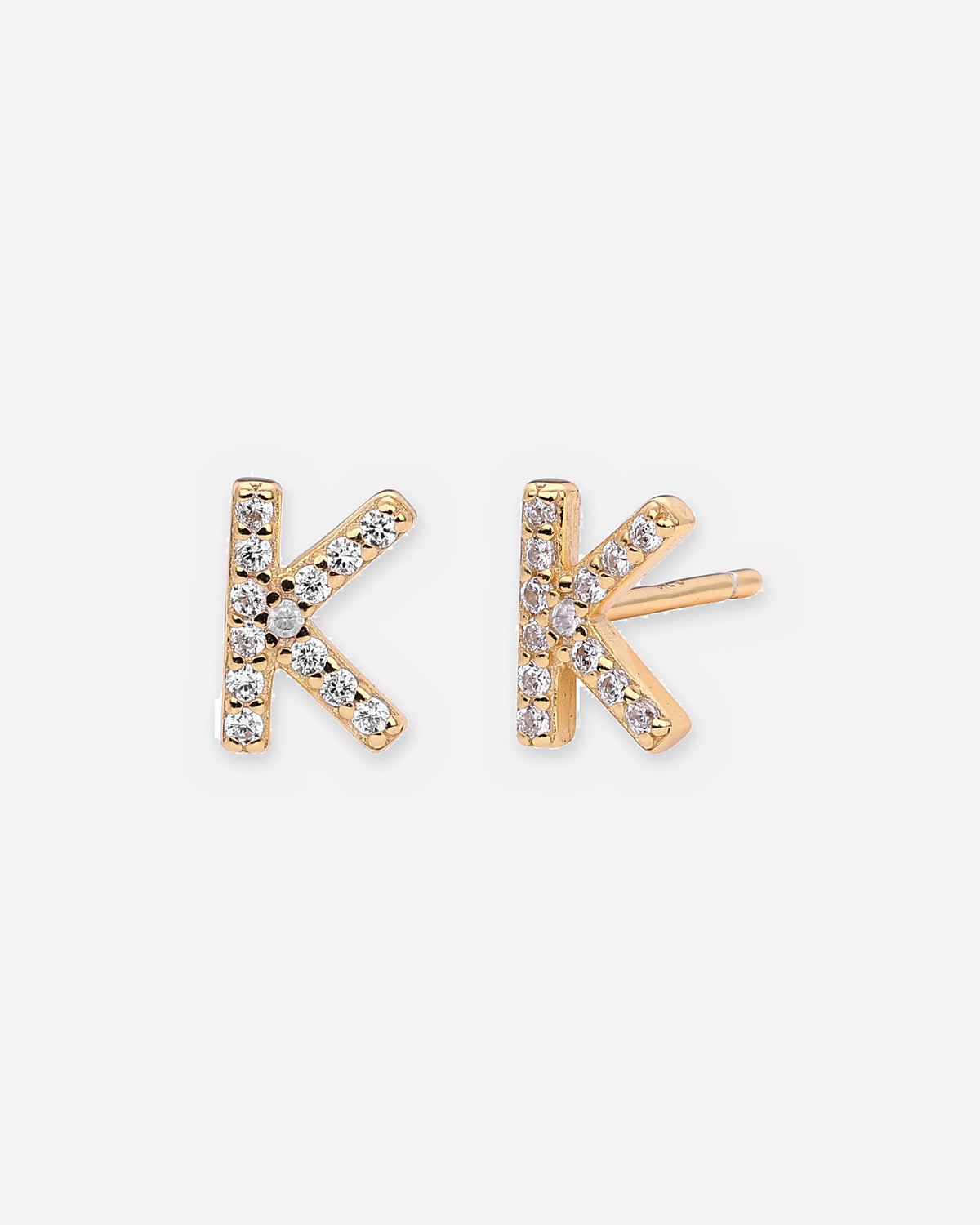 Pavé Initial Stud Earrings