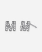 Pavé Initial Stud Earrings