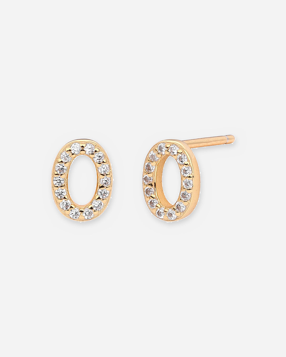 Pavé Initial Stud Earrings