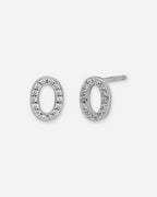 Pavé Initial Stud Earrings