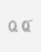 Pavé Initial Stud Earrings