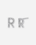 Pavé Initial Stud Earrings