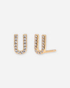 Pavé Initial Stud Earrings