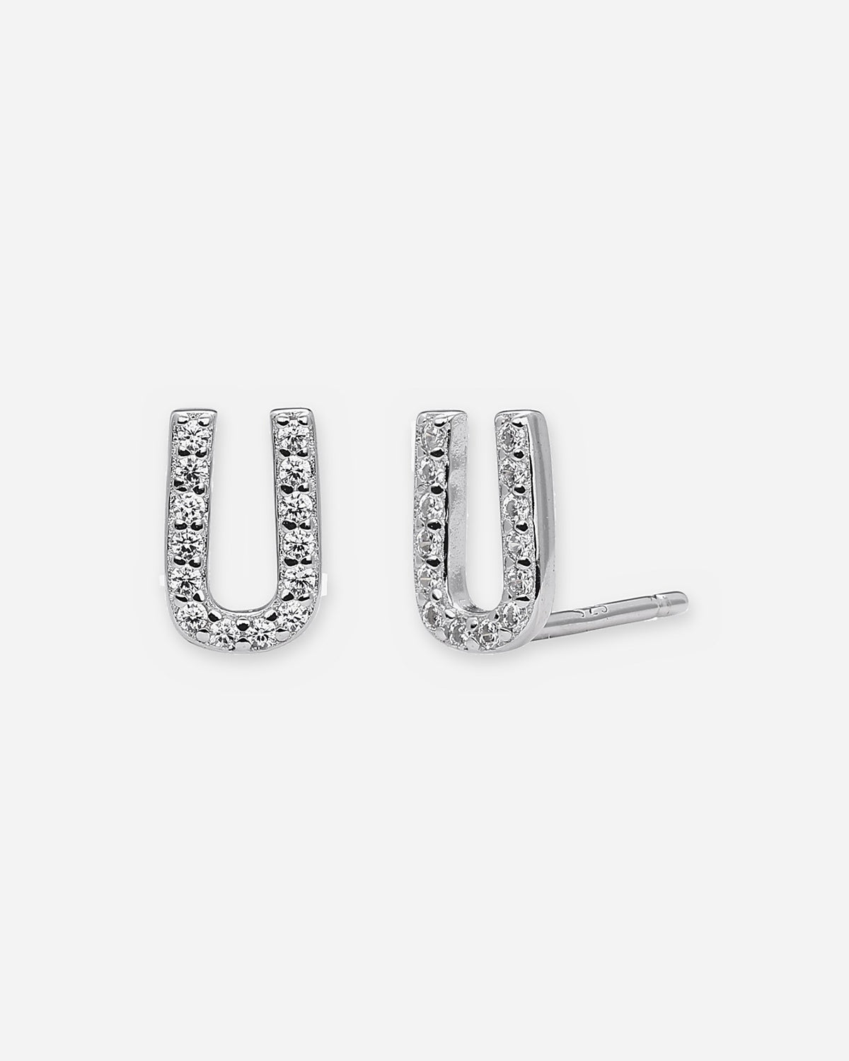 Pavé Initial Stud Earrings
