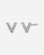 Pavé Initial Stud Earrings