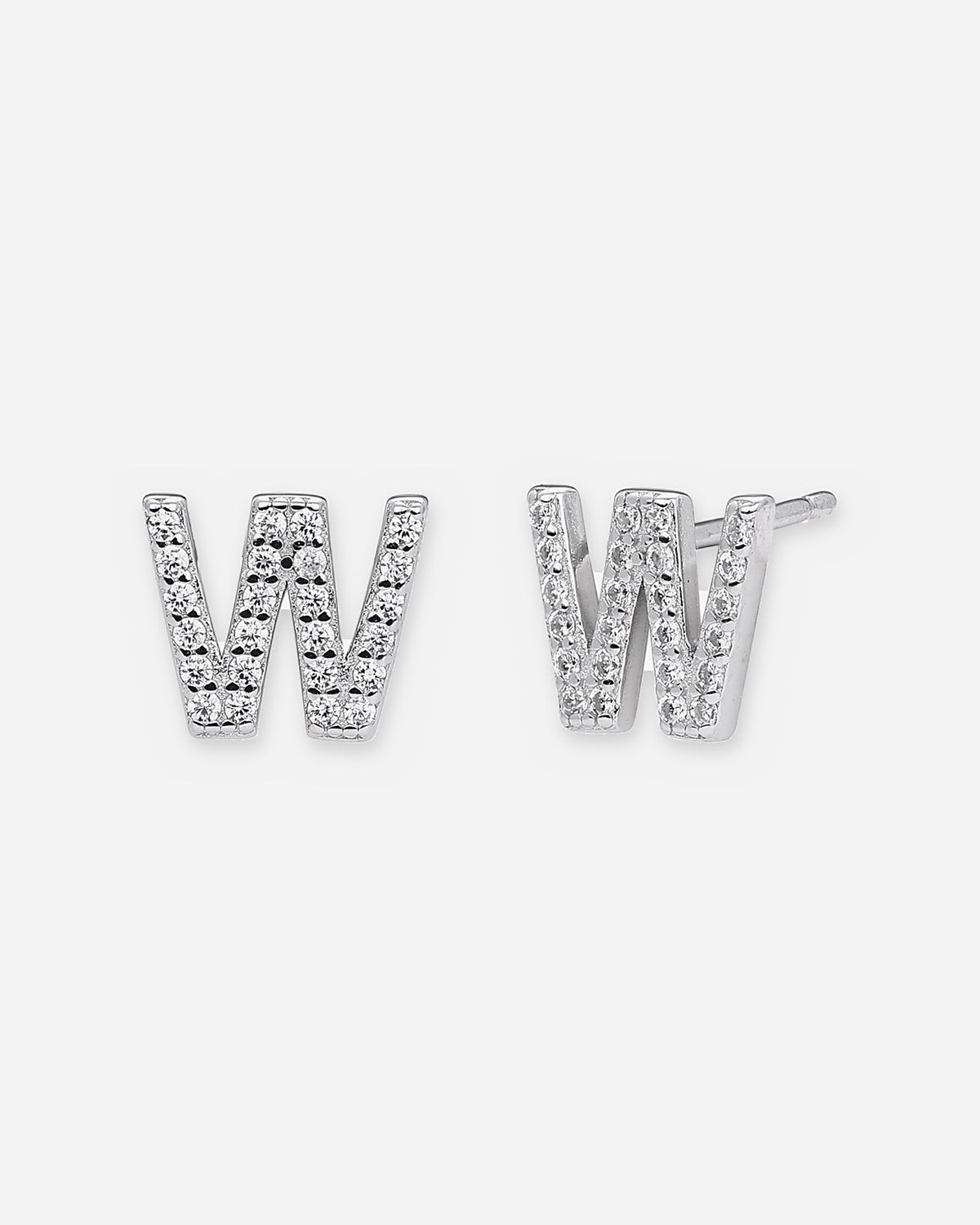 Pavé Initial Stud Earrings