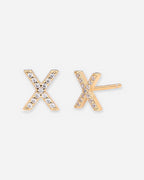 Pavé Initial Stud Earrings