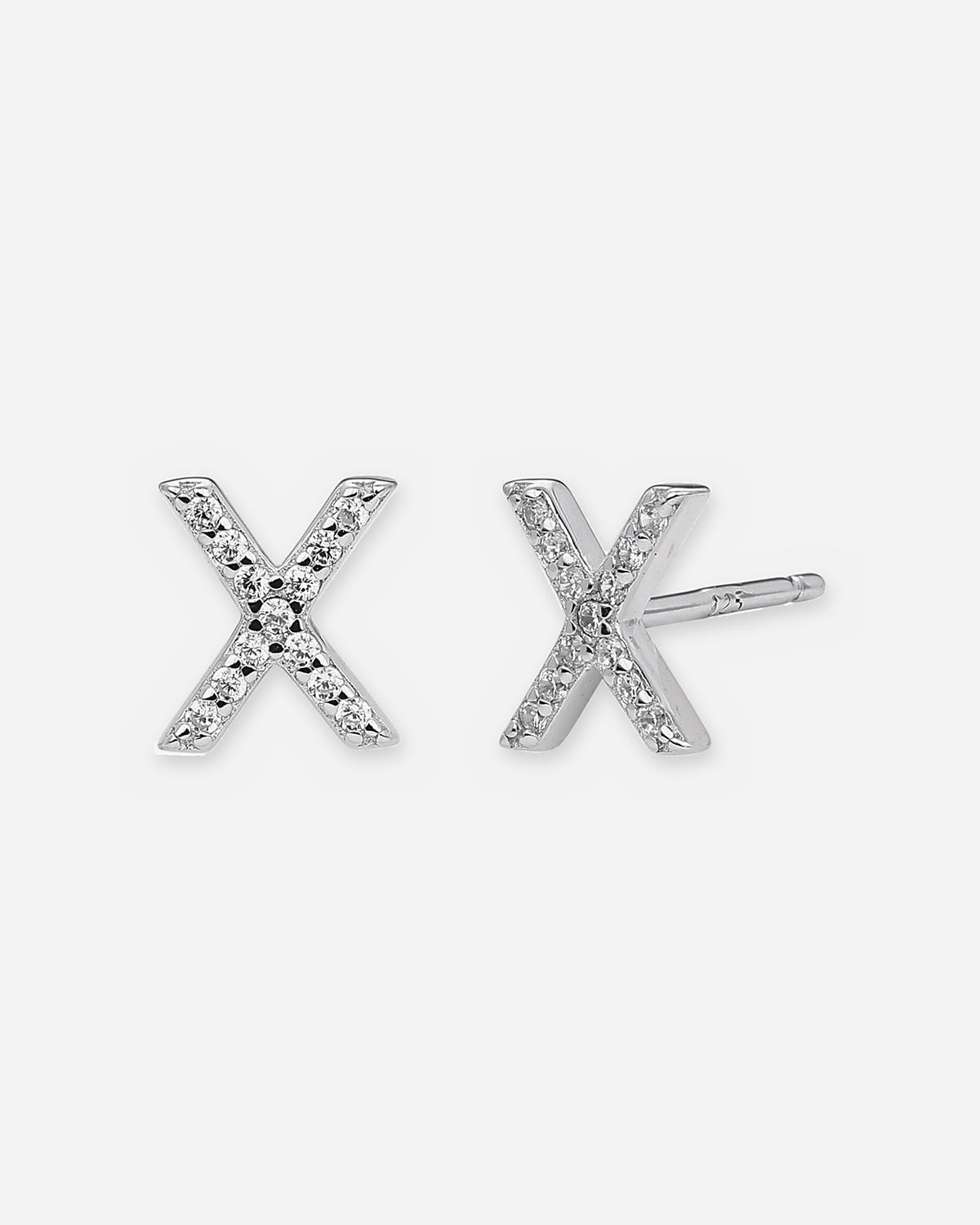 Pavé Initial Stud Earrings