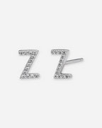 Pavé Initial Stud Earrings