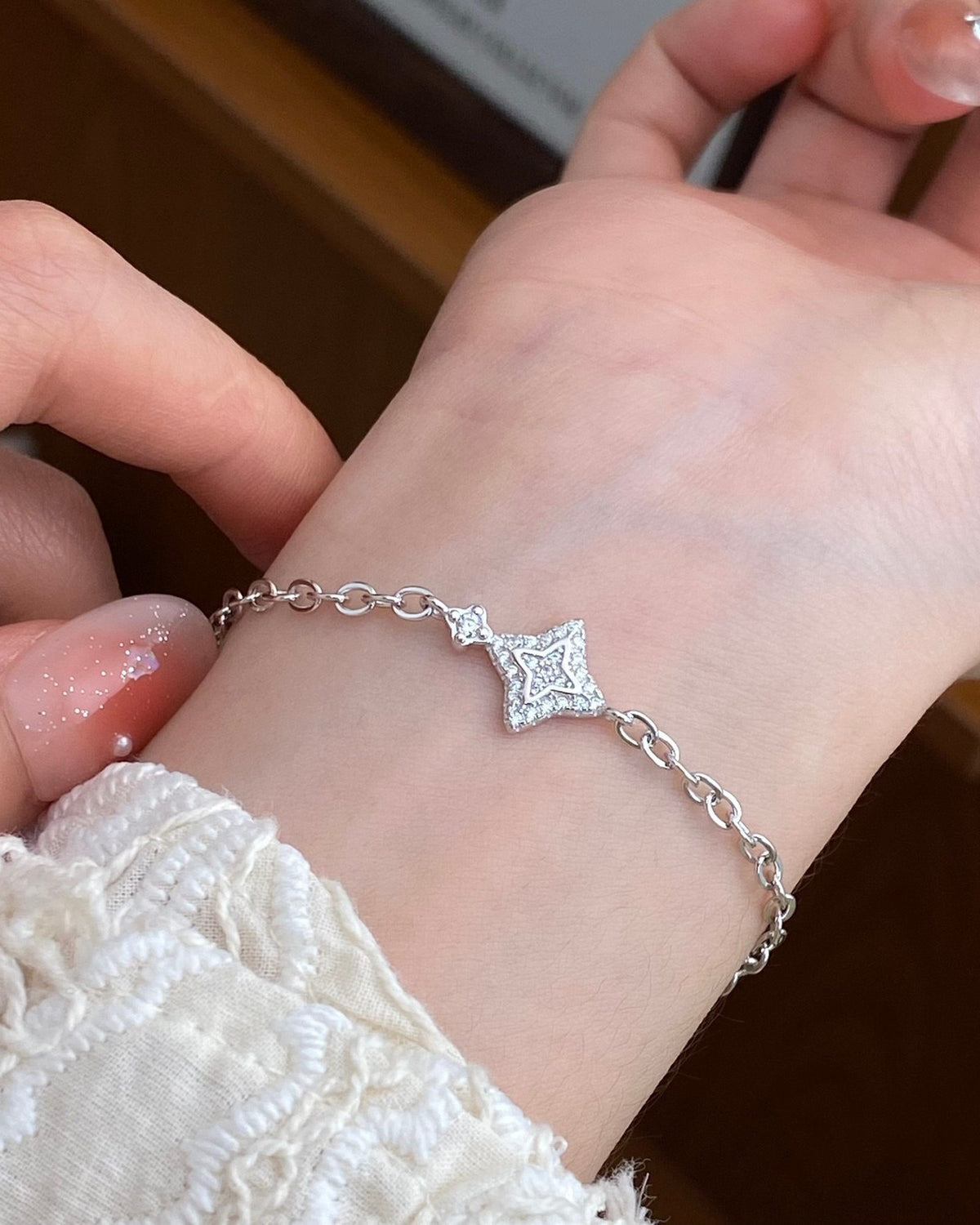 Sterling Silver Star Bracelet