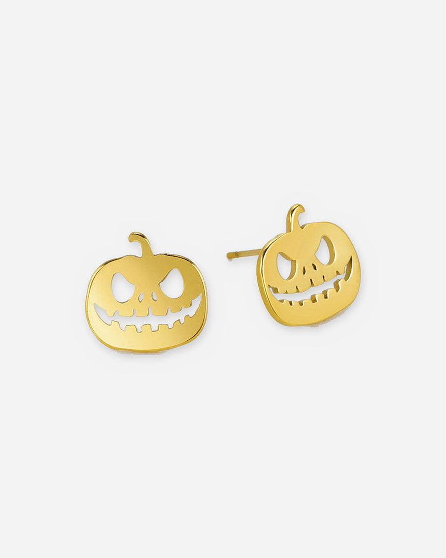 Jack-O'-Lantern Pumpkin Stud Earrings