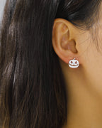 Jack-O'-Lantern Pumpkin Stud Earrings