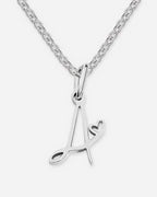 Cursive Initial Heart Necklace