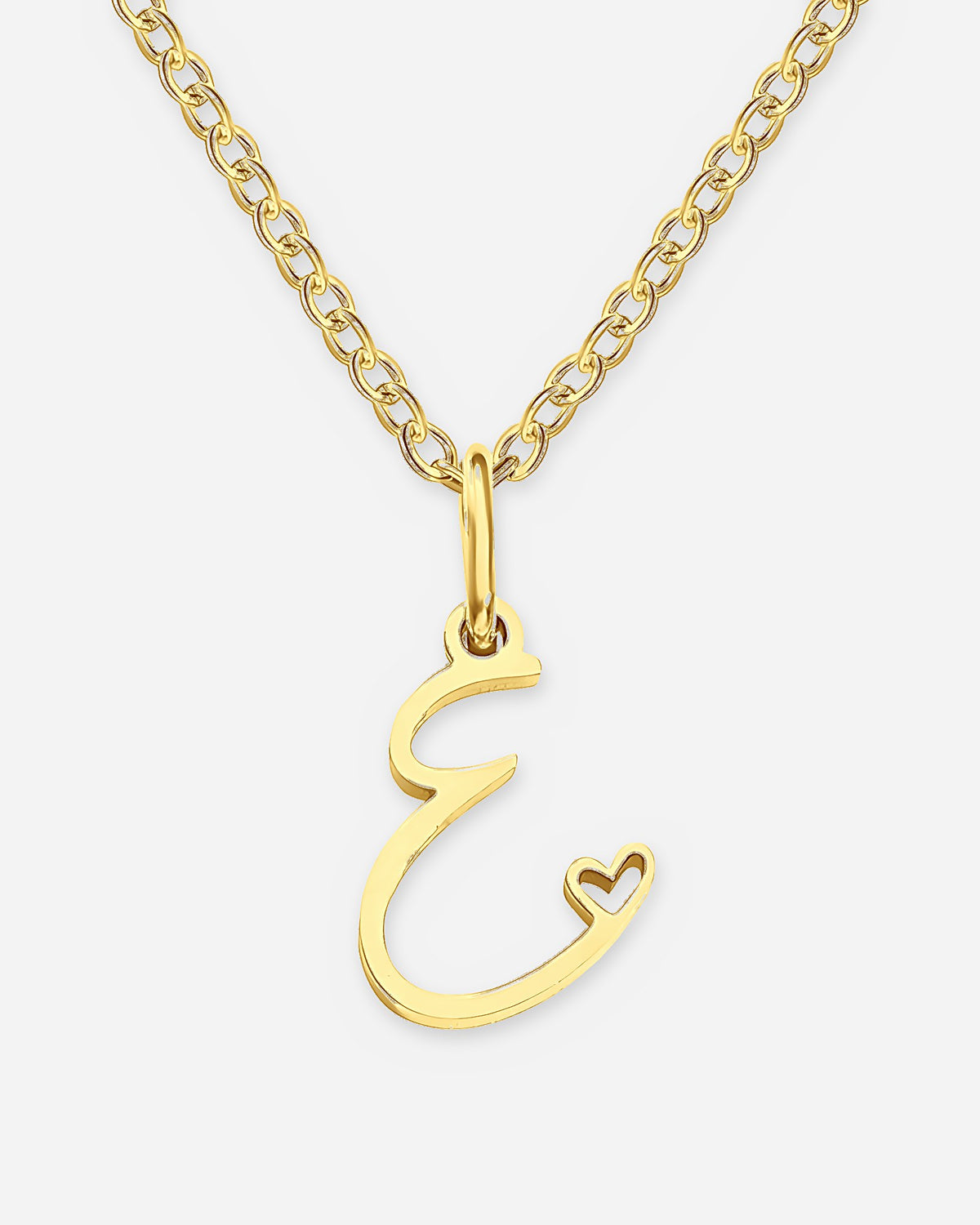 Cursive Initial Heart Necklace