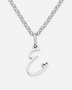 Cursive Initial Heart Necklace