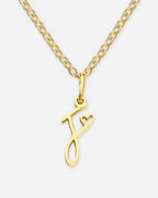 Cursive Initial Heart Necklace