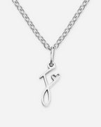Cursive Initial Heart Necklace
