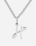 Cursive Initial Heart Necklace