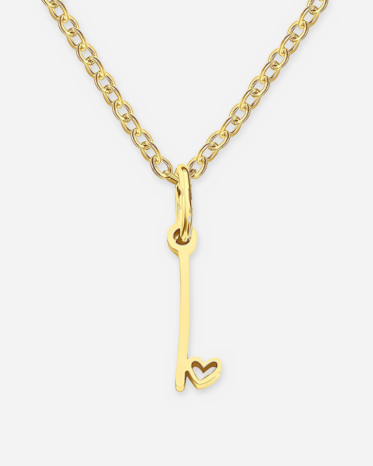 Cursive Initial Heart Necklace