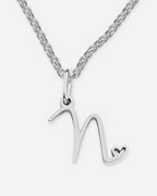 Cursive Initial Heart Necklace