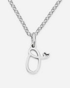 Cursive Initial Heart Necklace