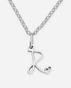 Cursive Initial Heart Necklace