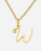 Cursive Initial Heart Necklace