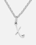 Cursive Initial Heart Necklace