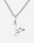 Cursive Initial Heart Necklace