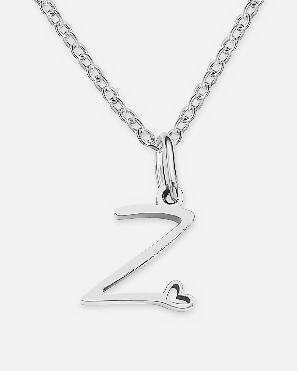 Cursive Initial Heart Necklace