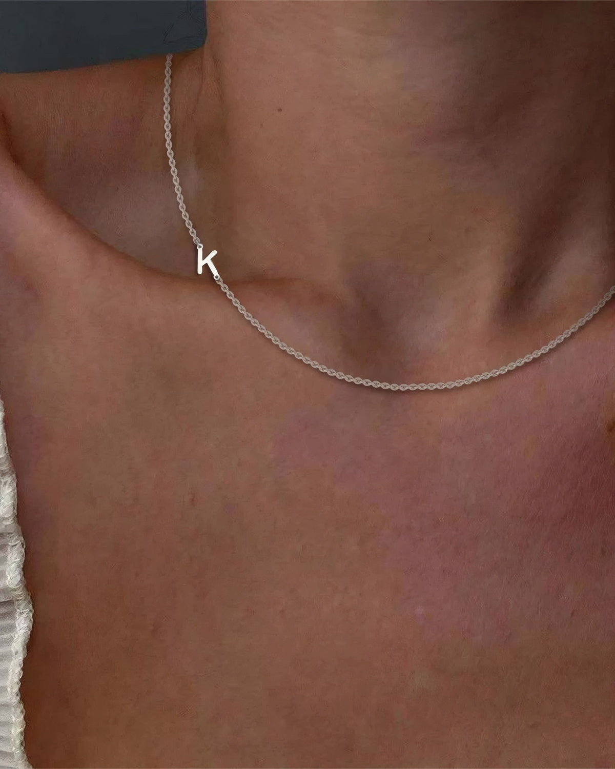 Dainty Initial Letter Necklace