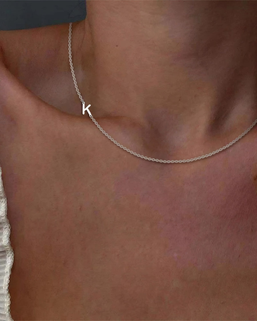Dainty Initial Letter Necklace