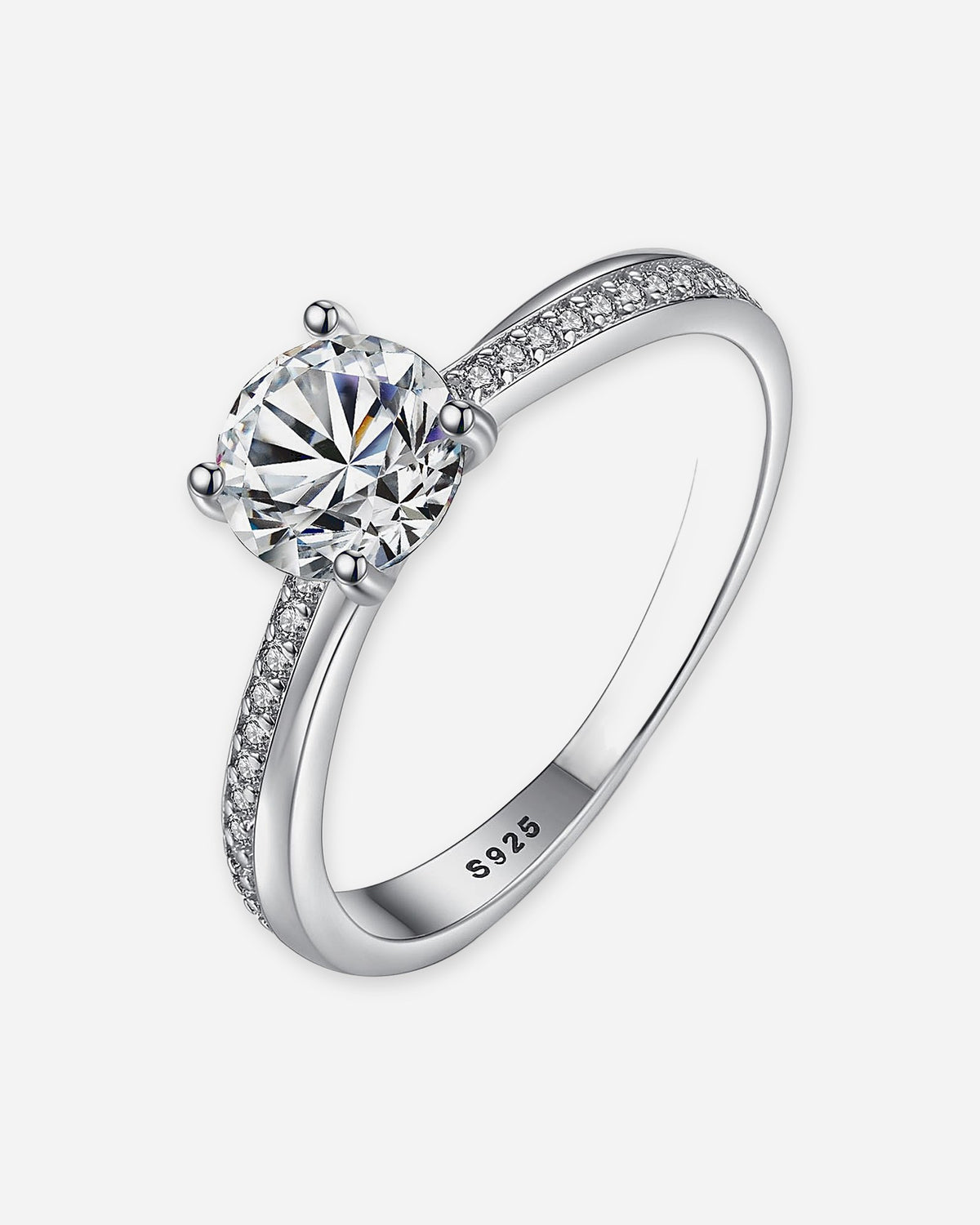 Sterling Silver Solitaire Ring