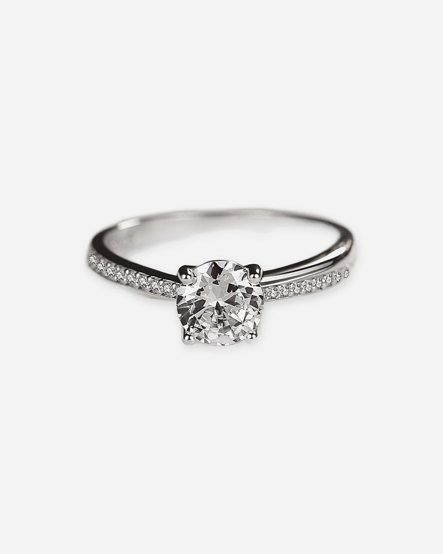 Sterling Silver Solitaire Ring