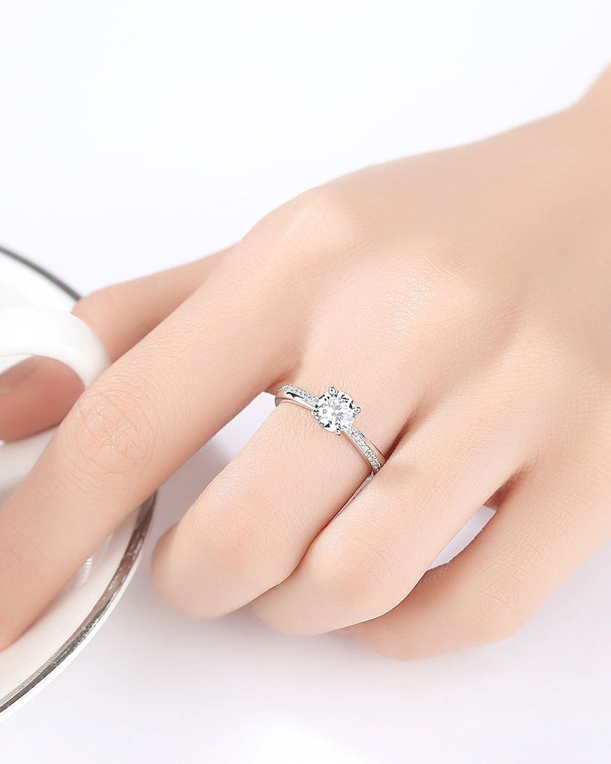 Sterling Silver Solitaire Ring