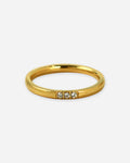 Three-Stone Gold Band Ring